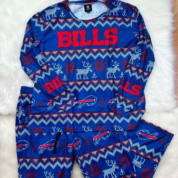 Buffalo Bills NFL Women's Crewneck Pajama Set FOCO Top & Pants NEW Women's XL - Picture 8 of 10